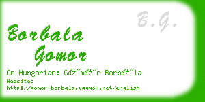 borbala gomor business card